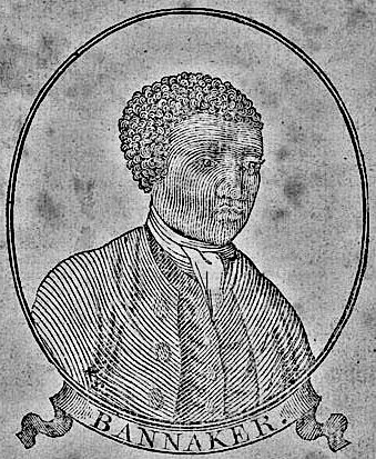 Banneker woodcut portrait at age 64, the most reproduced image of the astronomer. Public domain, Wikimedia Commons.